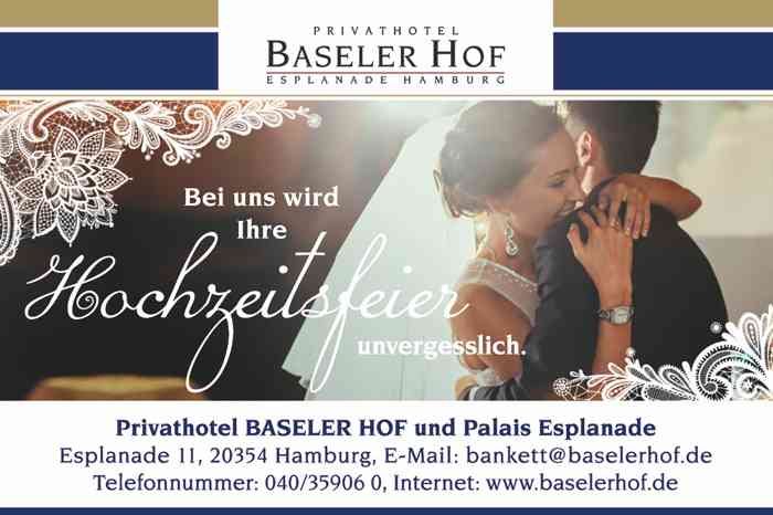Visitenkarte Privathotel Baseler Hof und Palais Esplanade.