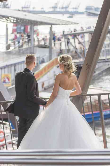 Braut und Bräutigam Landungsbrücken