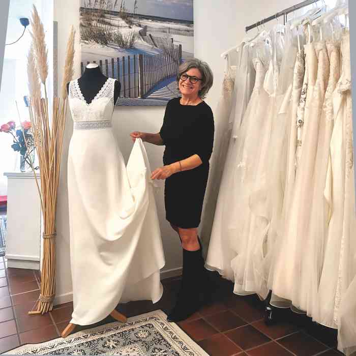 Brautkleid: Bianco Evento im Brautmodengeschäft von Susanne Seidel