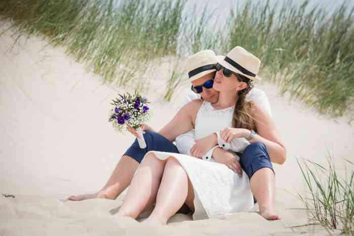 Brautpaar am Strand von Norderney
