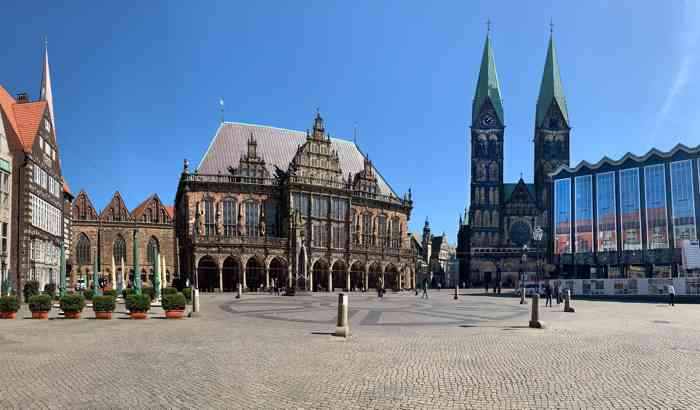 Der Rathausplatz Bremen mir dem Rathaus 