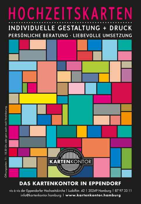 Einladungskarten Kartenkontor Hochzeitskarten. Individuell gestaltet und gedruckt. In Hamburg Eppendorf.