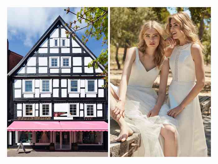 Im wunderschönen Fachwerkgebäude in der Fußgängerzone von Stadthagen finden stilbewusste Bräute das Brautmode- und Abendmode-Geschäft Lin Riehl.