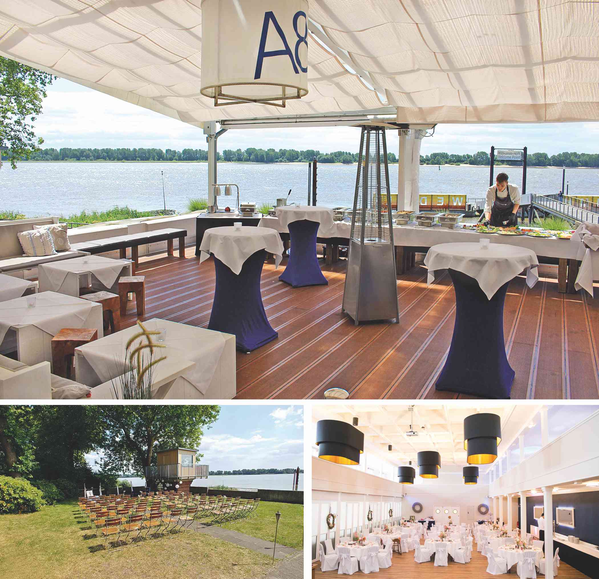 Hochzeitslocations an der Hamburger Elbe bei Kuchenbuchs Hochzeiten
